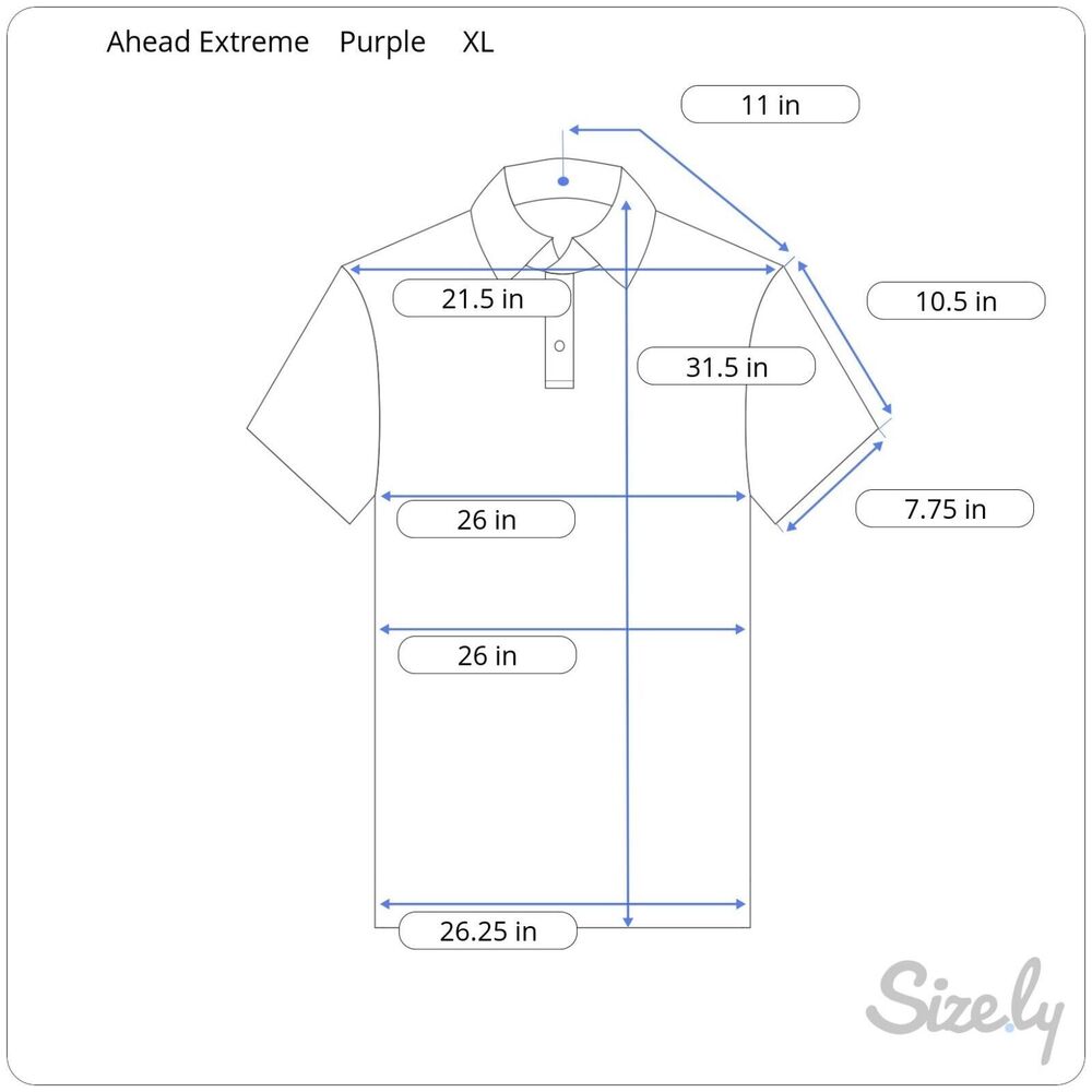 Ahead Extreme Polo Purple Logo Size XL - Picture 6 of 6